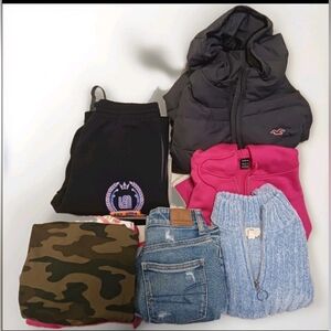 12 Pcs Women's Lot- Hollister-AE-X-Armour- Hippie Rose-Shein- Sienna Sky- JBoxer